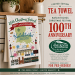 2026 Natchitoches Christmas Festival 100th Anniversary Tea Towel – Limited Edition