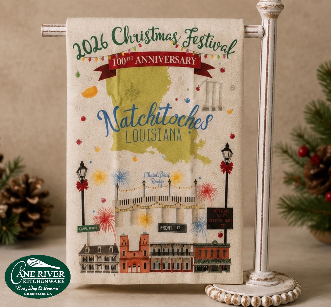 2026 Natchitoches Christmas Festival 100th Anniversary Tea Towel – Limited Edition