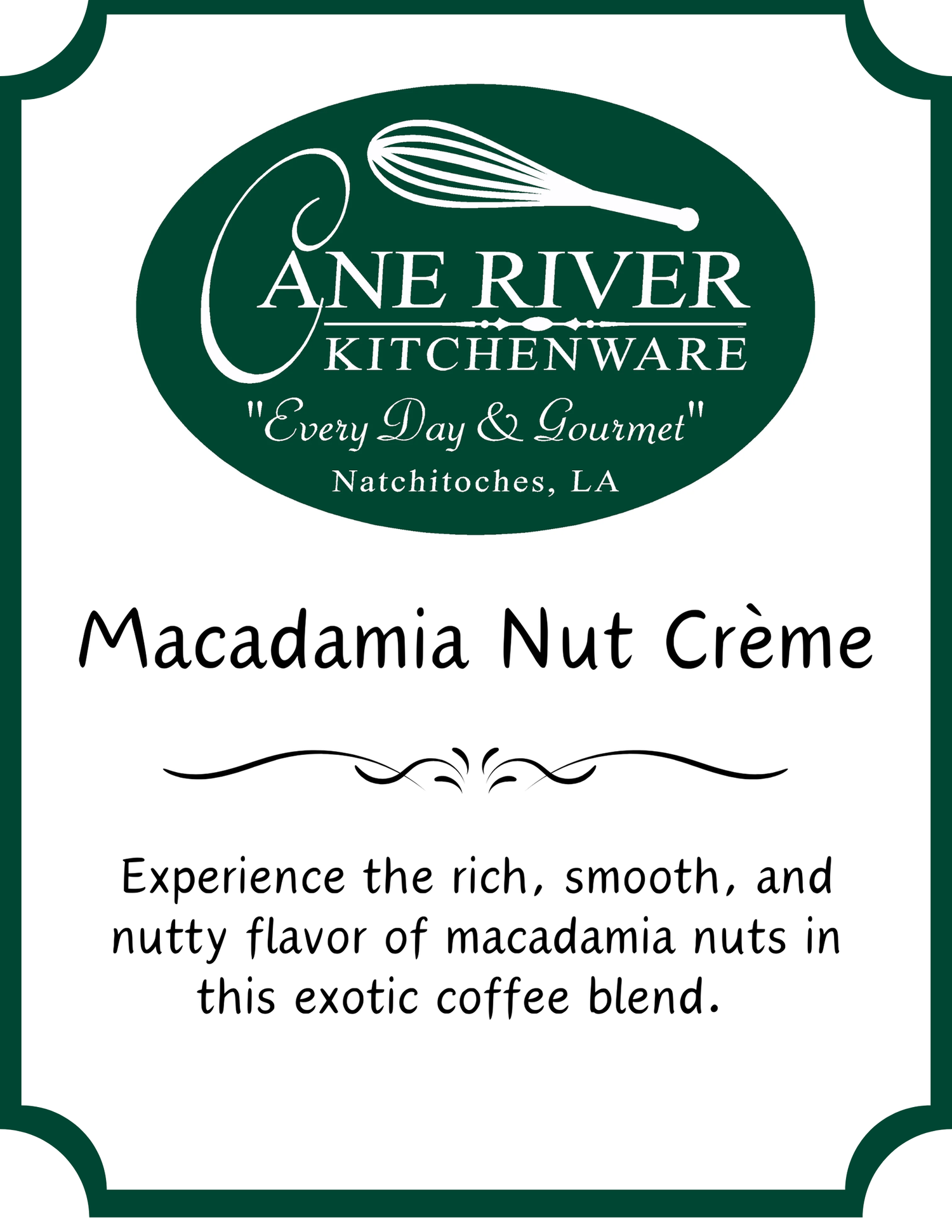 Macadamia Nut & Crème