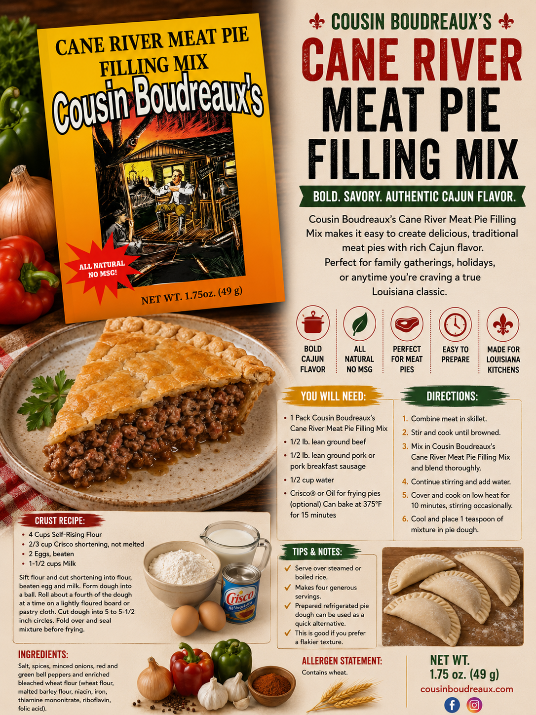 Dinner Mix - Cane River Meat Pie
