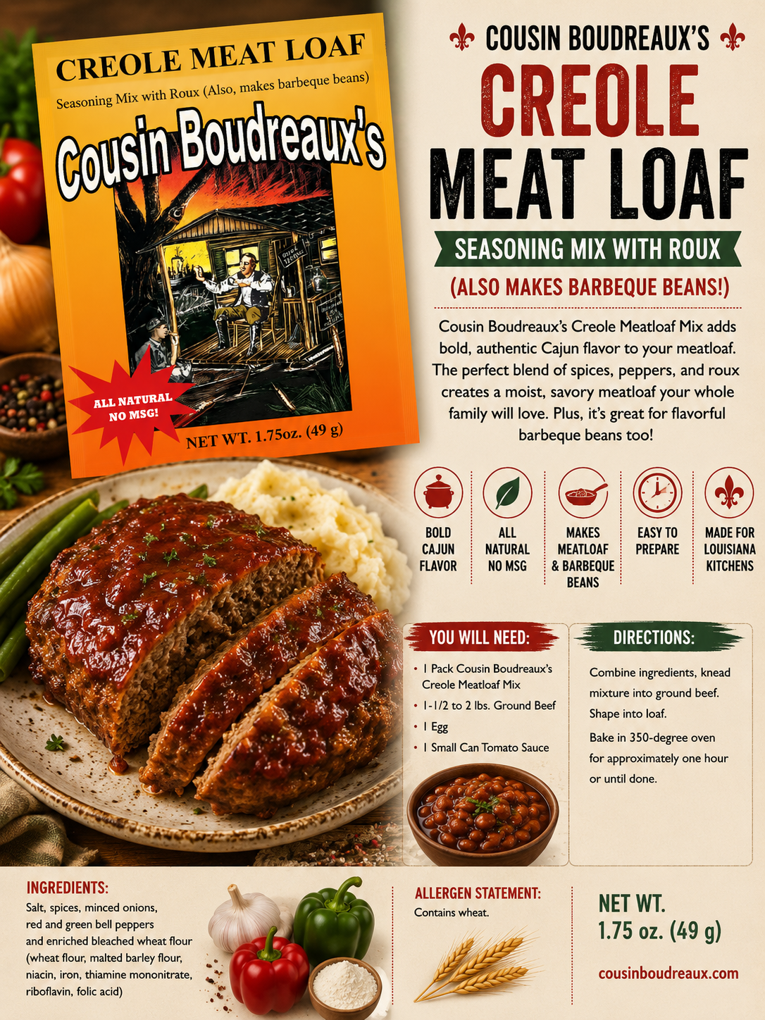 Dinner Mix - Creole Meatloaf